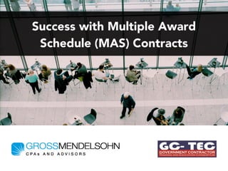 Success with Multiple Award
Schedule (MAS) Contracts
 