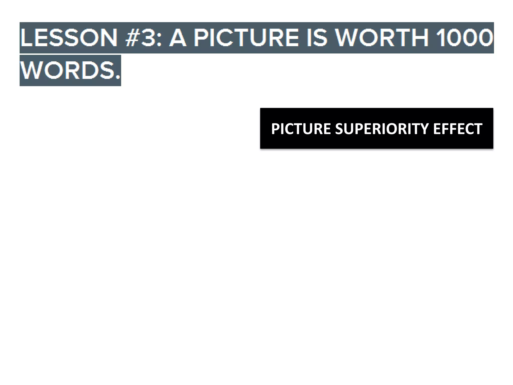 PICTURE SUPERIORITY EFFECT

 