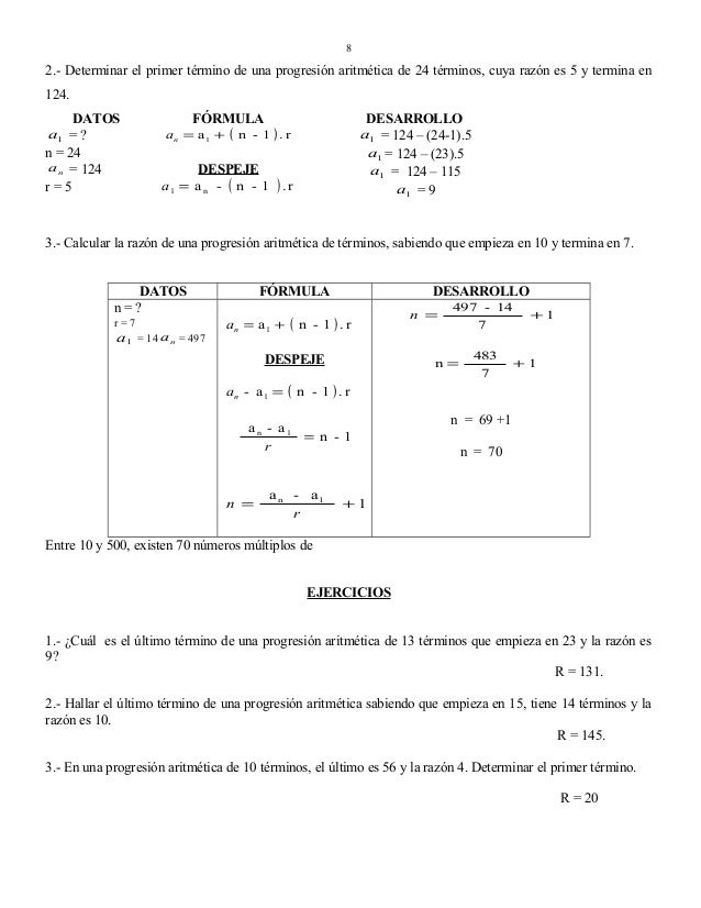 Sucesiones progresiones