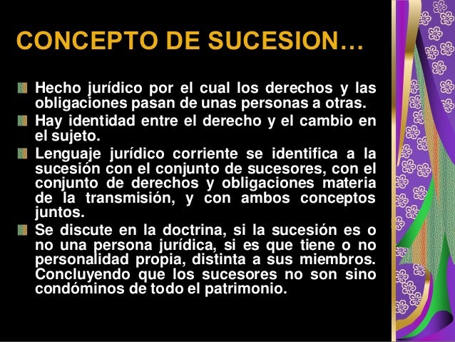 DERECHO DE SUCESIONES PARTE I