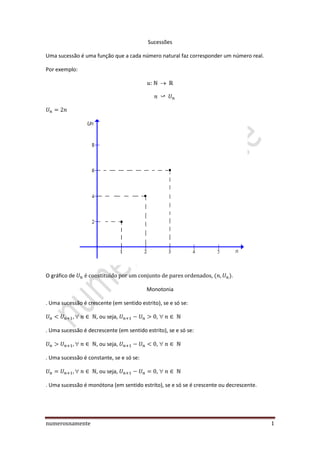 Sucessões Reais: Teoria | PDF