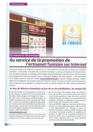 Le commerce électronique au service de la promotion de l'artisanat Tunisien Sur Internet