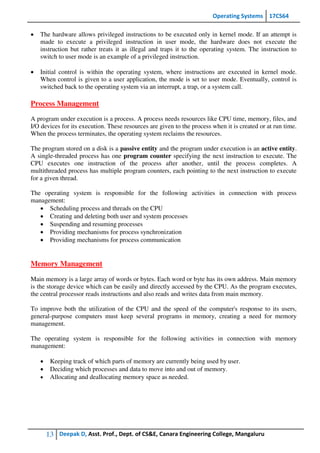 os mod1 notes | PDF