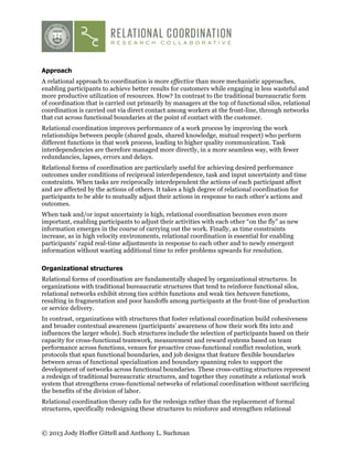 Relational Task Force Conclusions An Overview of Relational Coordination - Suchman | PDF
