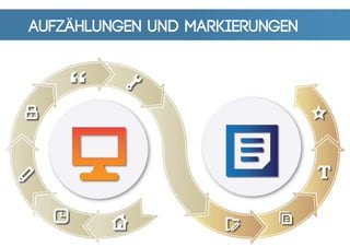 aufzählungen und markierungen
 