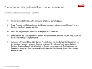 Suchmaschinenoptimierung für DaWanda-Shops