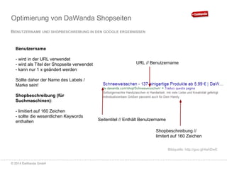 Suchmaschinenoptimierung für DaWanda-Shops