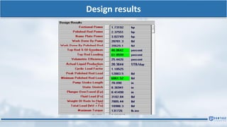 Design results
 