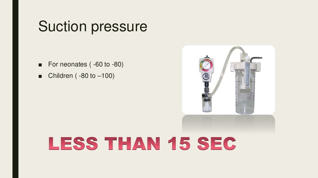 Suctioning neonates