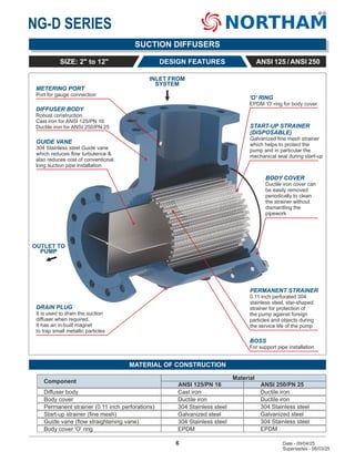 Diffuser Engineering Components Suction Diffusers and Strainers – Northam Inc | PDF