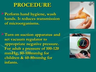 Hand Suction Method Comprehensive Guide to Suctioning in Medical Surgical Nursing | PPT