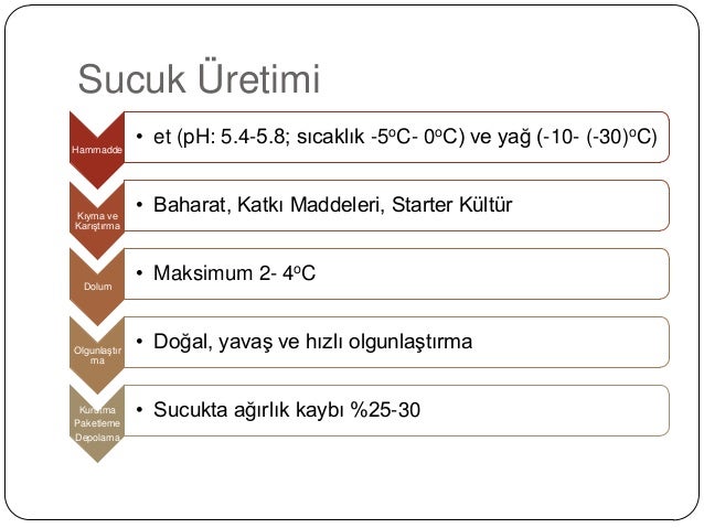 Fermente sucuk üretimi