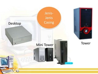 Jenis-
               Jenis
Desktop       Casing




          Mini Tower   Tower
 