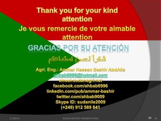 452/12/2015 SUDAN REPORT PRESENTATION 45
 
