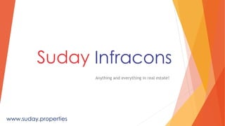 Anything and everything in real estate!
www.suday.properties
 