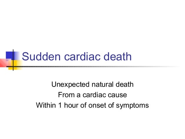 Sudden cardiac death