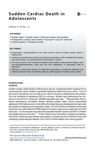 Sudden cardiac death in adolescents | PDF