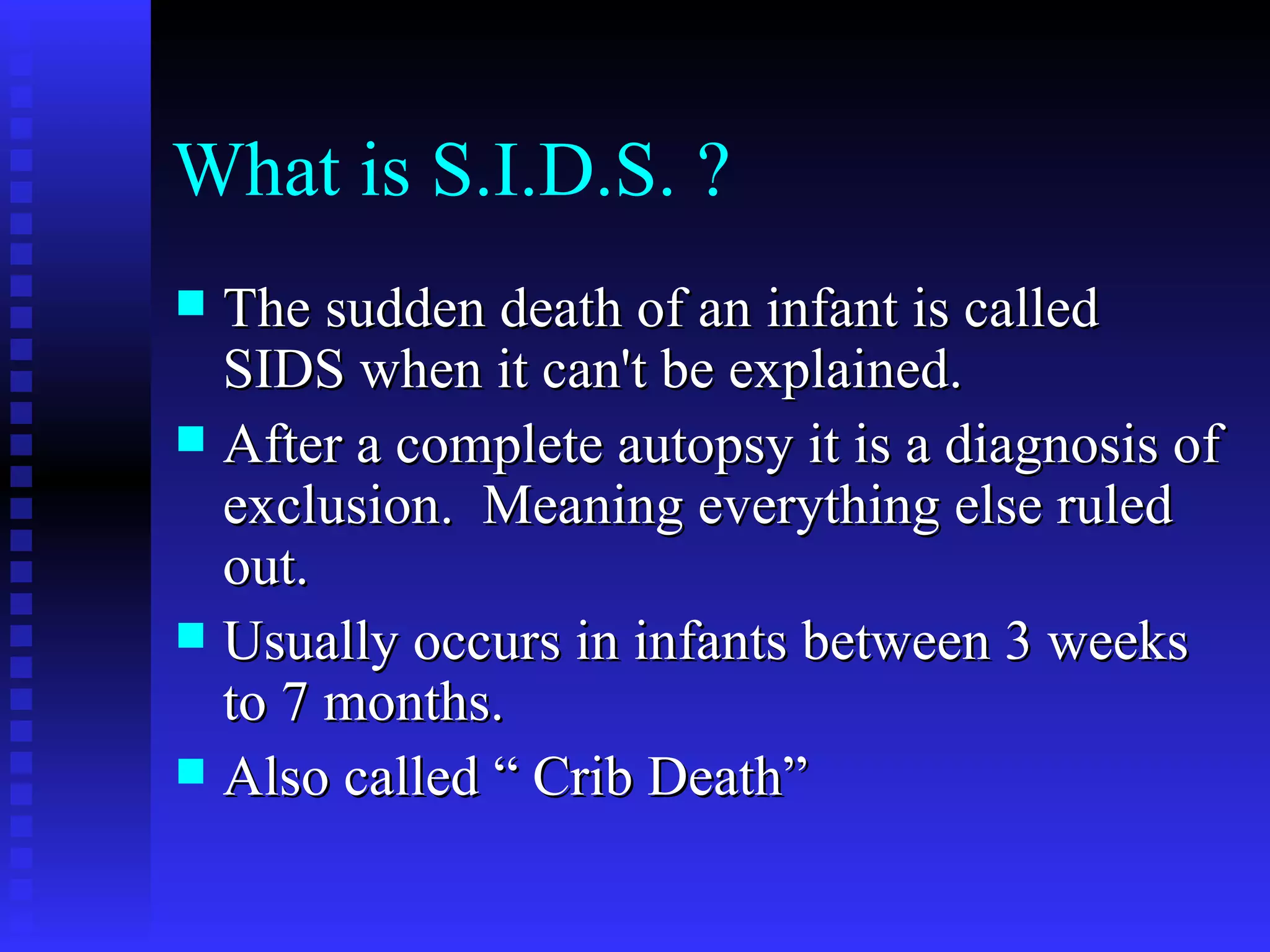 Sudden Infant Death Syndrome | PPT