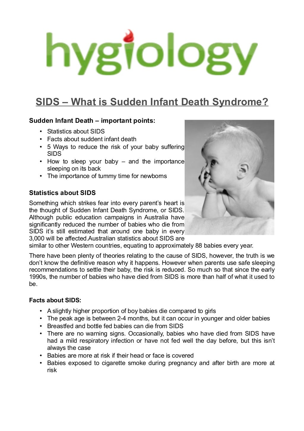 Sudden Infant Death Syndrome