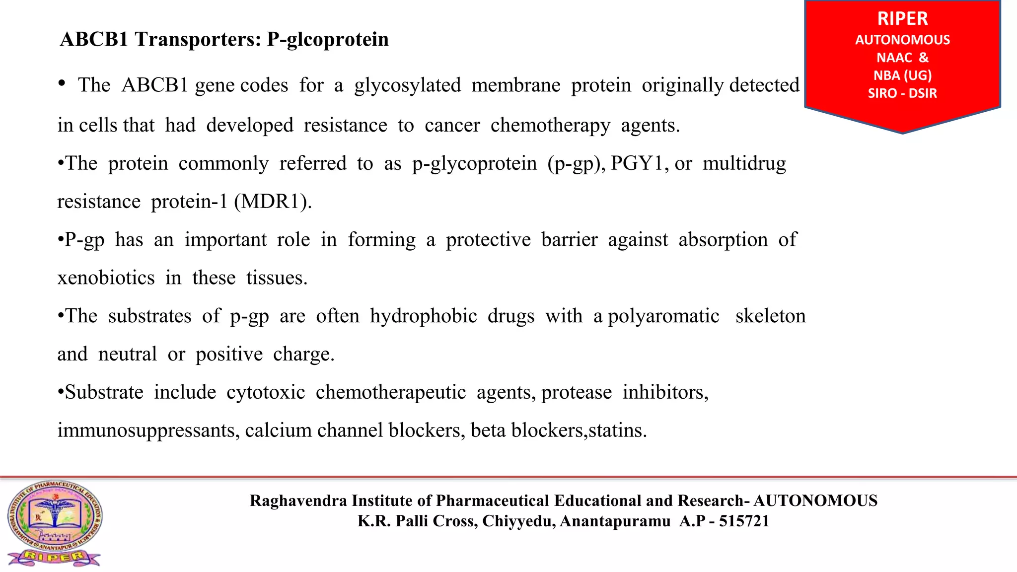 Genetic Variations in Drug Transporters | PPTX