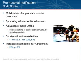 Stroke unit development and evaluation Jacek Staszewski 2015 | PPTX