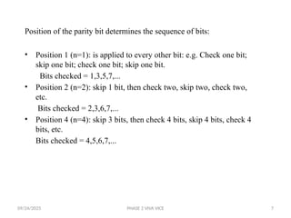 multistage bandpass decode error correction hamming codes | PPTX
