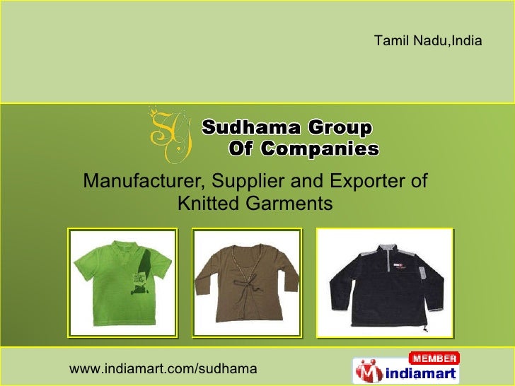 Knitted Garments & Cosmetics Tamil Nadu India
