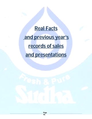 Page
46
Real Facts
and previous year’s
records of sales
and presentations
 