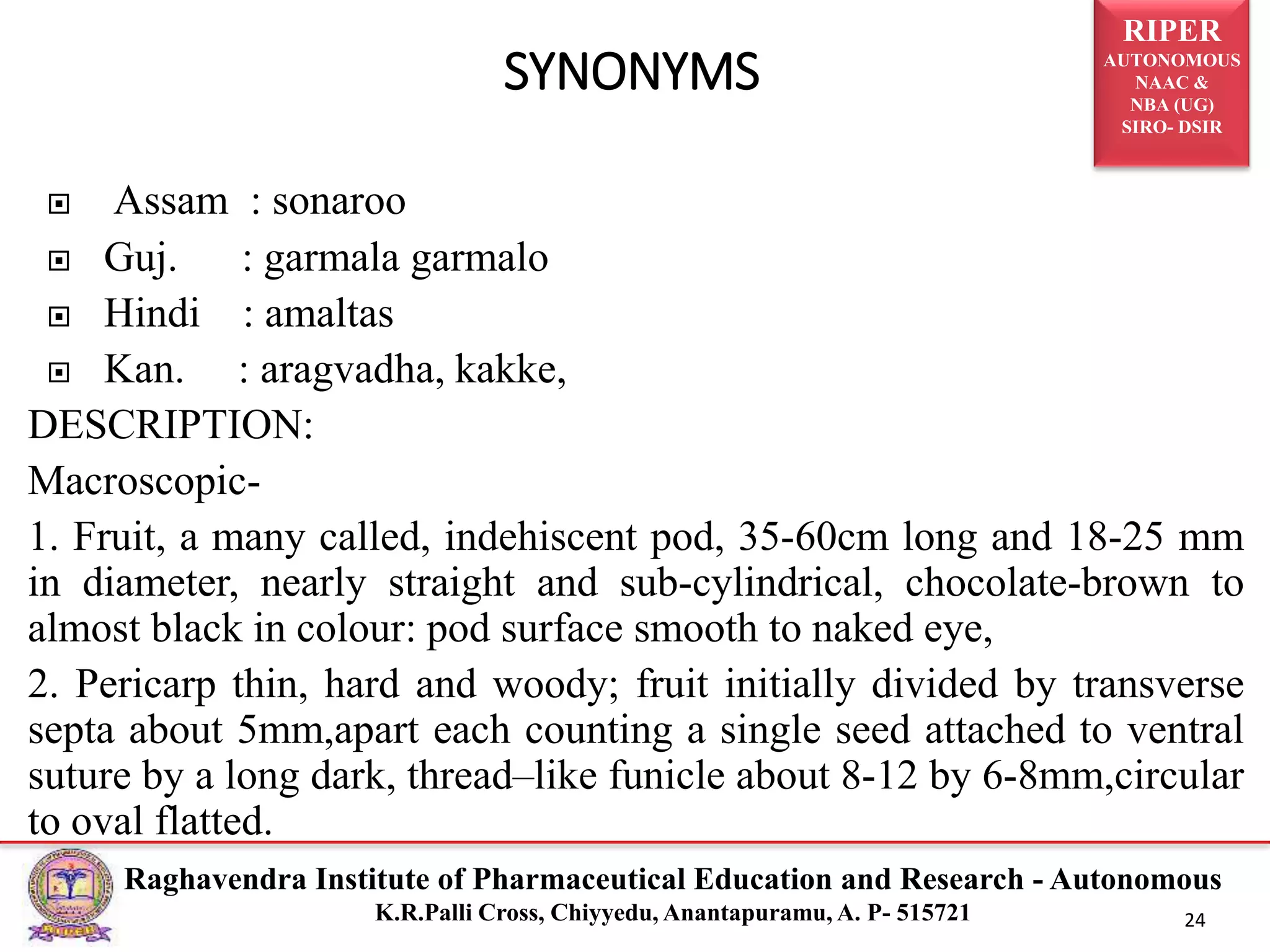 MONOGRAPHS OF HERBAL DRUGS | PPTX