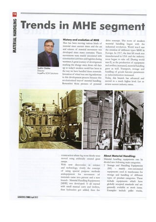 Sudhir's article   logistics times - april 2012