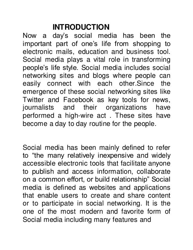 impact of social media on youth thesis