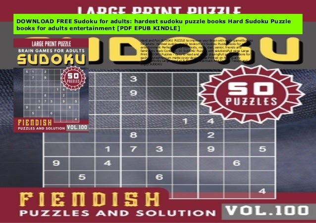 Download Download Free Sudoku For Adults Hardest Sudoku Puzzle Books Hard Su