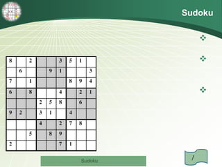 Sudoku Solving by Genetic Algorithm | PPT