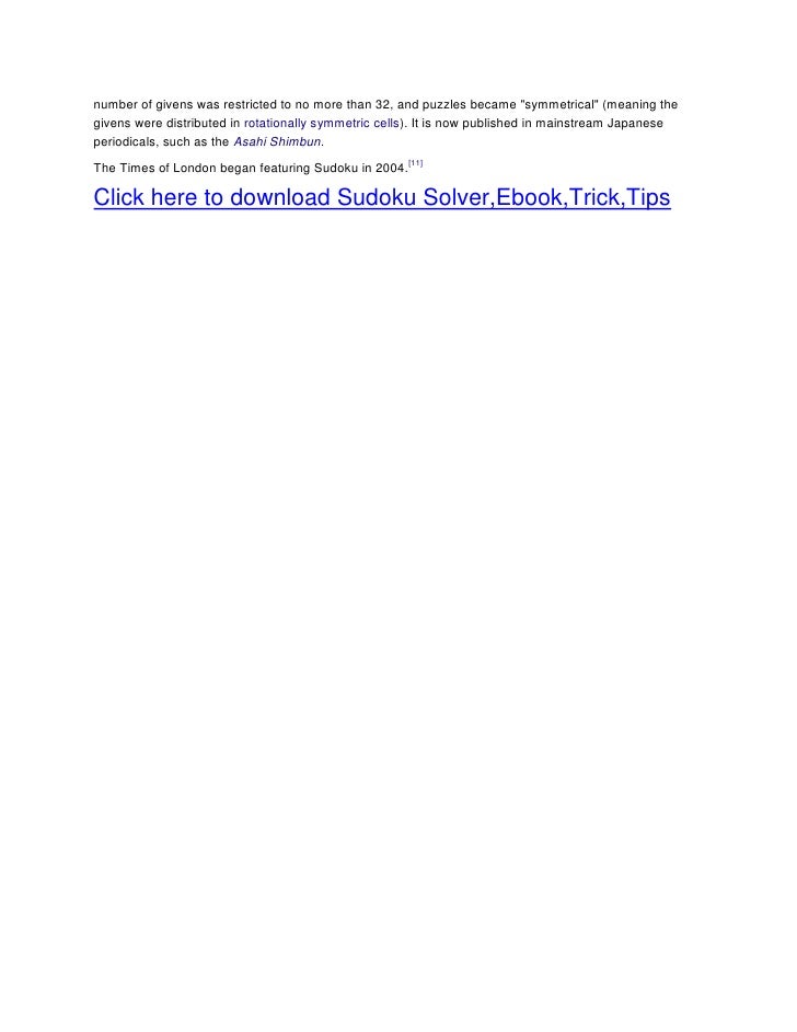 sudoku helper sudoku trick download