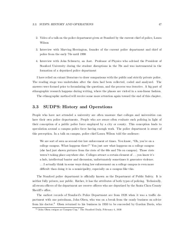 The history of the Stanford University Department of Public Safety (S…