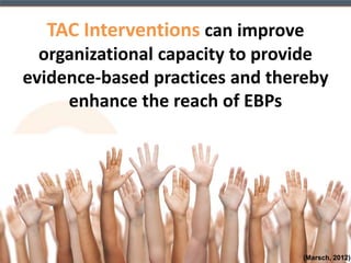 To date, more than 100 
different technology-assisted care 
programs have been developed for a 
range of mental disorders and 
behavioral health problems 
(Klein, et al., 2012; Marks et al., (Klein et al., 2200017;2 M; oMoroeo, erte a el.,t 2a0l1.1, )2011) 
 