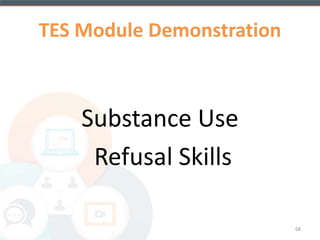CBT4CBT 
CBT4CBT is a computer-based version of cognitive 
behavioral therapy (CBT) used in conjunction with 
clinical care for current substance users 
Six modules and follow up assignments focus on key 
concepts in substance use, including cravings, 
problem solving and decision making skills 
The multimedia presentation, based on elementary 
level computer learning games, requires no 
previous computer experience. 
 