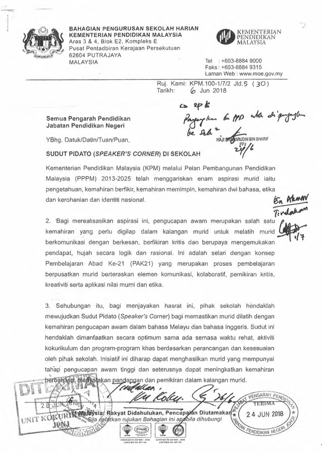 SUDUT PIDATO (SPEAKERS CORNER) DI SEKOLAH PDF