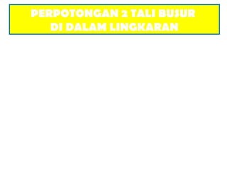 PERPOTONGAN 2 TALI BUSUR
DI DALAM LINGKARAN
 