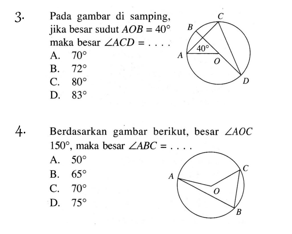 Sudut pusat sudut keliling