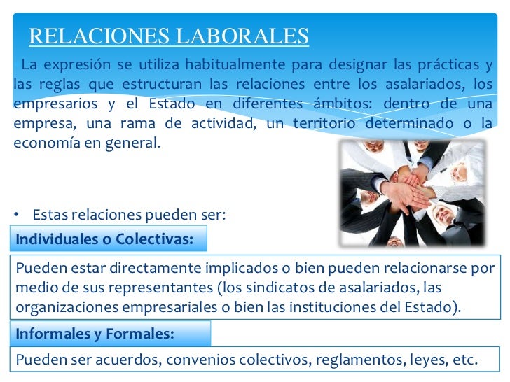Las relaciones laborales