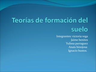Integrantes: victoria vega Jaime benites Yulissa parraguez Anais hinojosa  Ignacio bustos.  