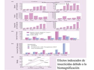 Efectos indeseados de
insecticidas debido a la
biomagnificación
 