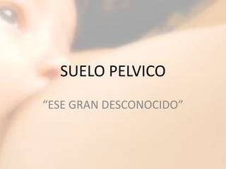 SUELO PELVICO<br />“ESE GRAN DESCONOCIDO”<br />