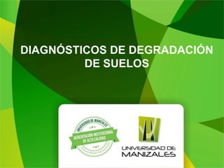 DIAGNÓSTICOS DE DEGRADACIÓN
DE SUELOS
 