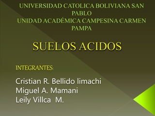 INTEGRANTES:
Cristian R. Bellido limachi
Miguel A. Mamani
Leily Villca M.
 