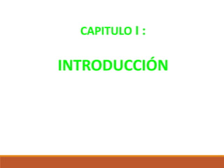 CAPITULO I :
INTRODUCCIÓN
 