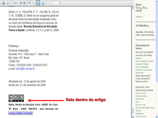 Selo dentro do artigo 