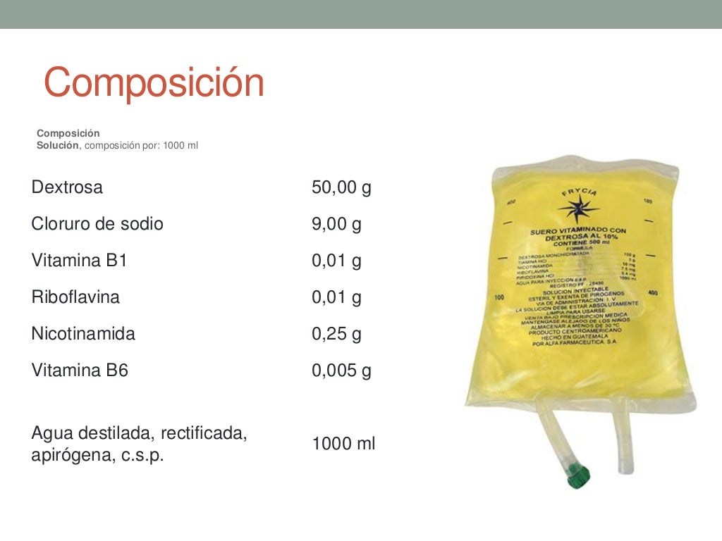 Sueros vitaminados o vitaminosos