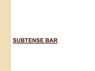 SUBTENSE BAR
 